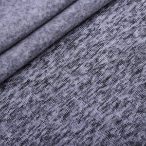 Grey Melange 100% Polyester Hacci Knit Fabric Fleece for Sweater