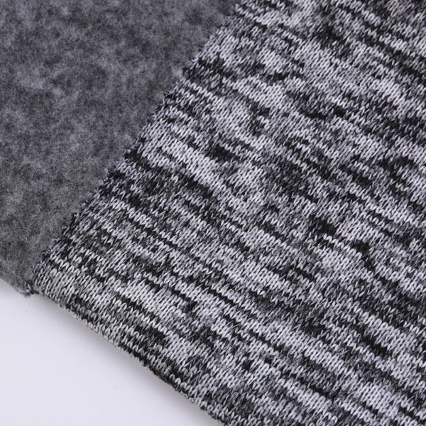 Wholesale de telas brushed hacci knit sweater fleece polyester fabric stock lot - 图片 4
