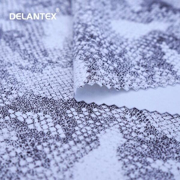 Delantex quick stry sporting 4 way stretch elastic sports active wear bra spandex fabric foil digital printing nylon polyester spandex lycra fabric - 图片 5